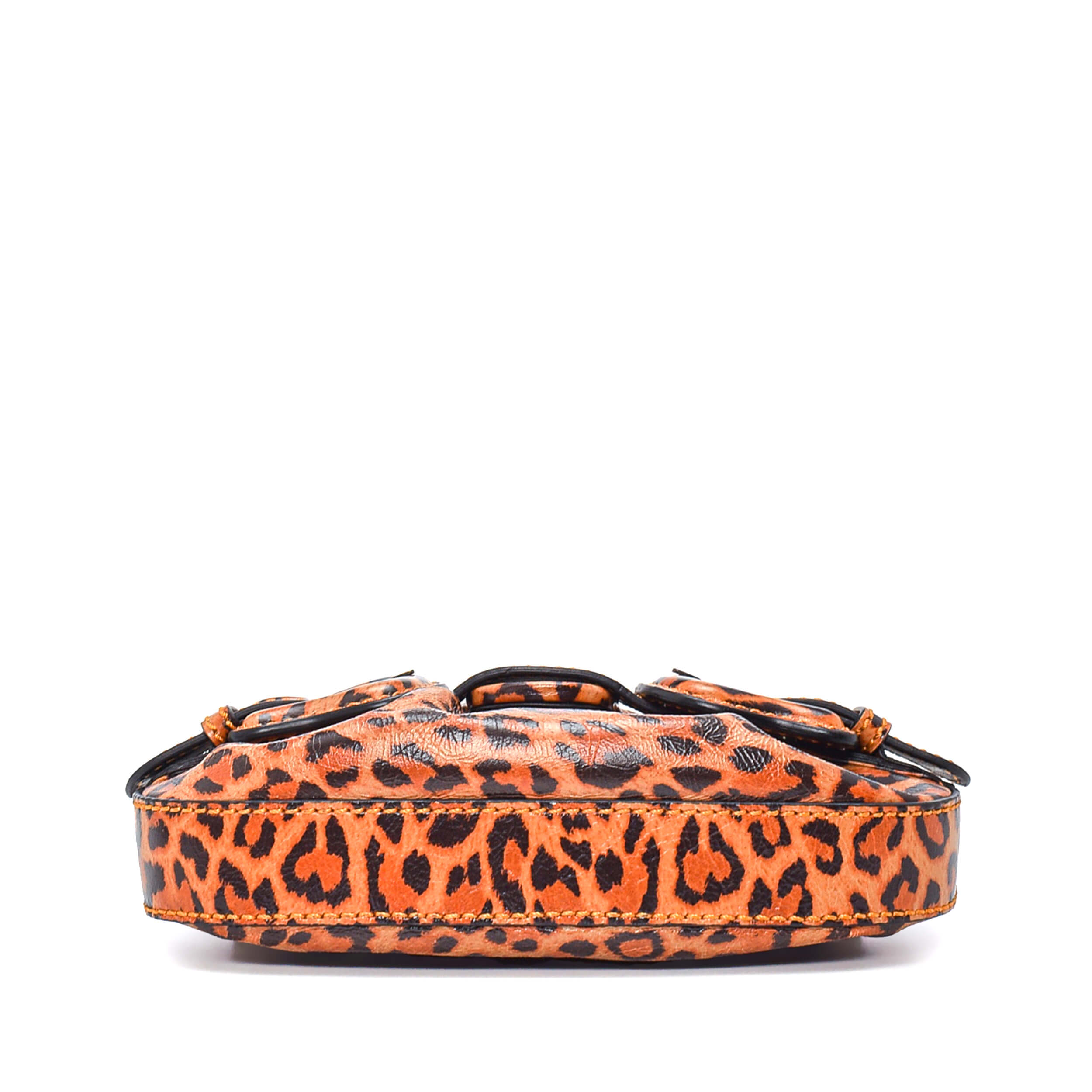 Fendi - FF Logo Leopard Mikro Baguette Bag